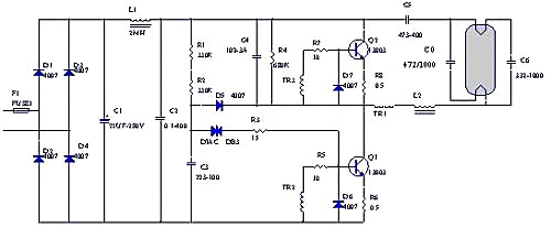 電子鎮(zhèn)流器 電路