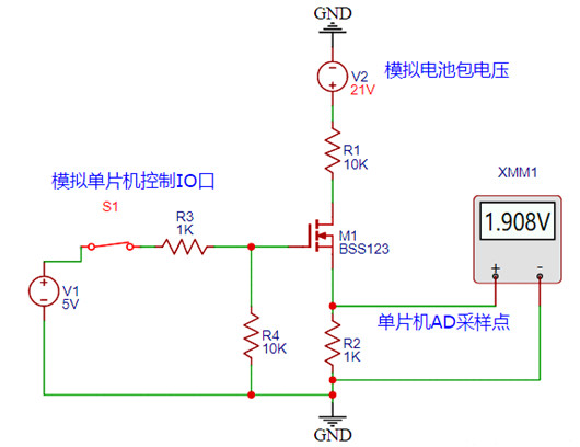 電池包 檢測(cè)電路 NMOS管