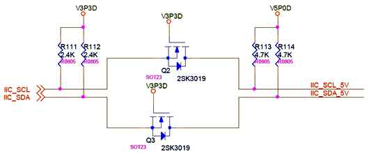 I2C 電平轉(zhuǎn)換電路