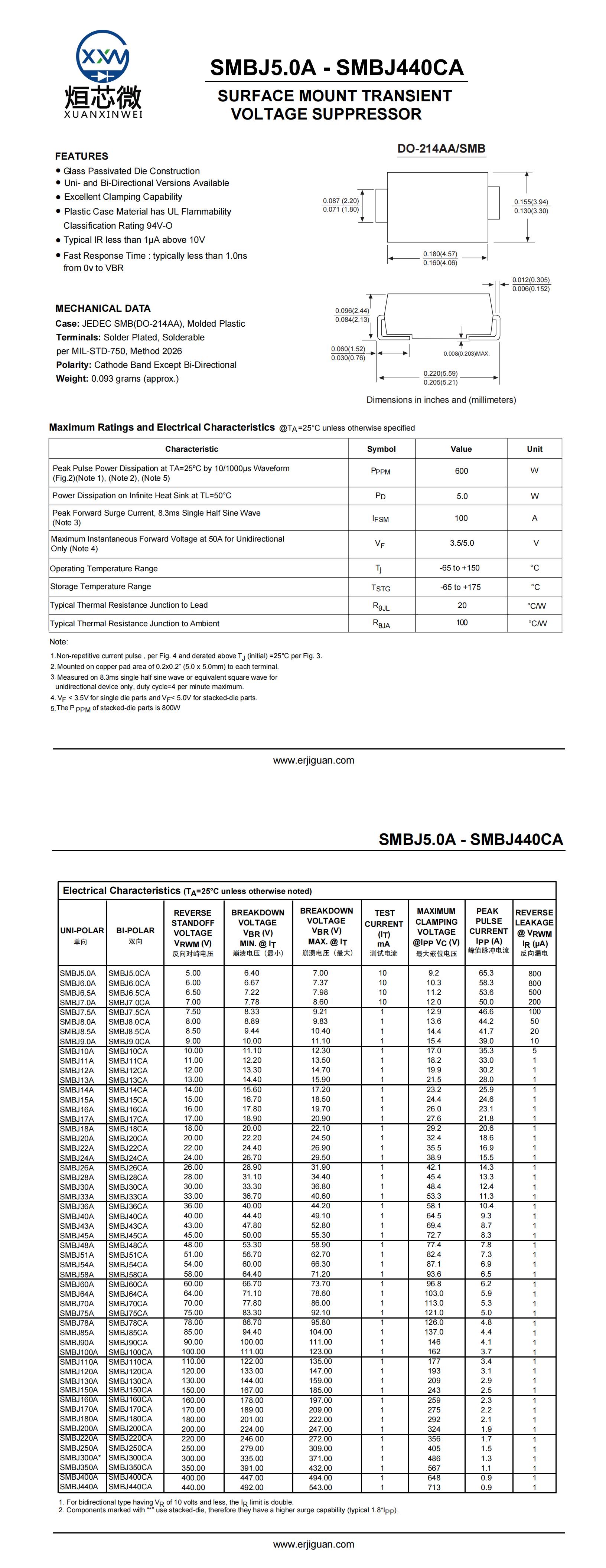 SMBJ5.0A