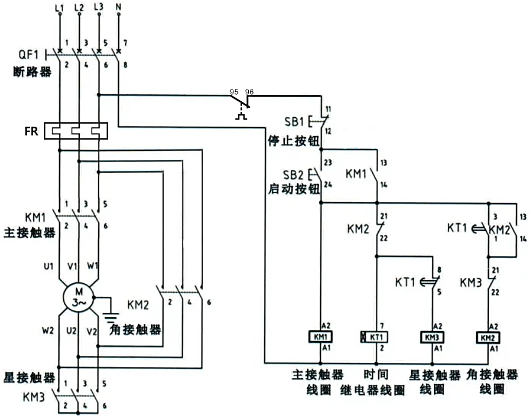 星三角啟動電路