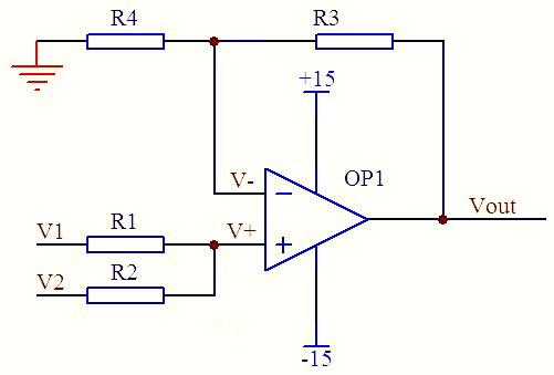 運(yùn)放加法器電路