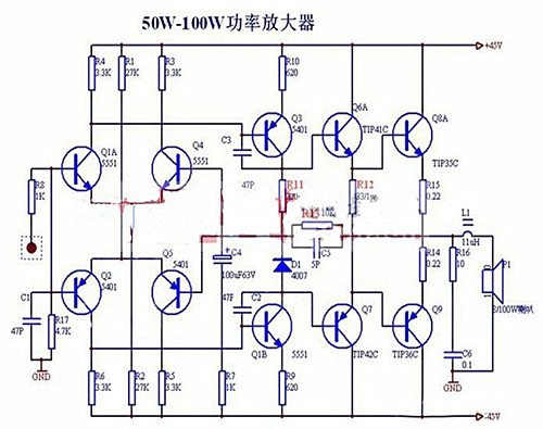 場(chǎng)效應(yīng)管功放電路