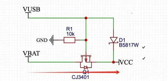 MOS管 雙電源自動切換電路