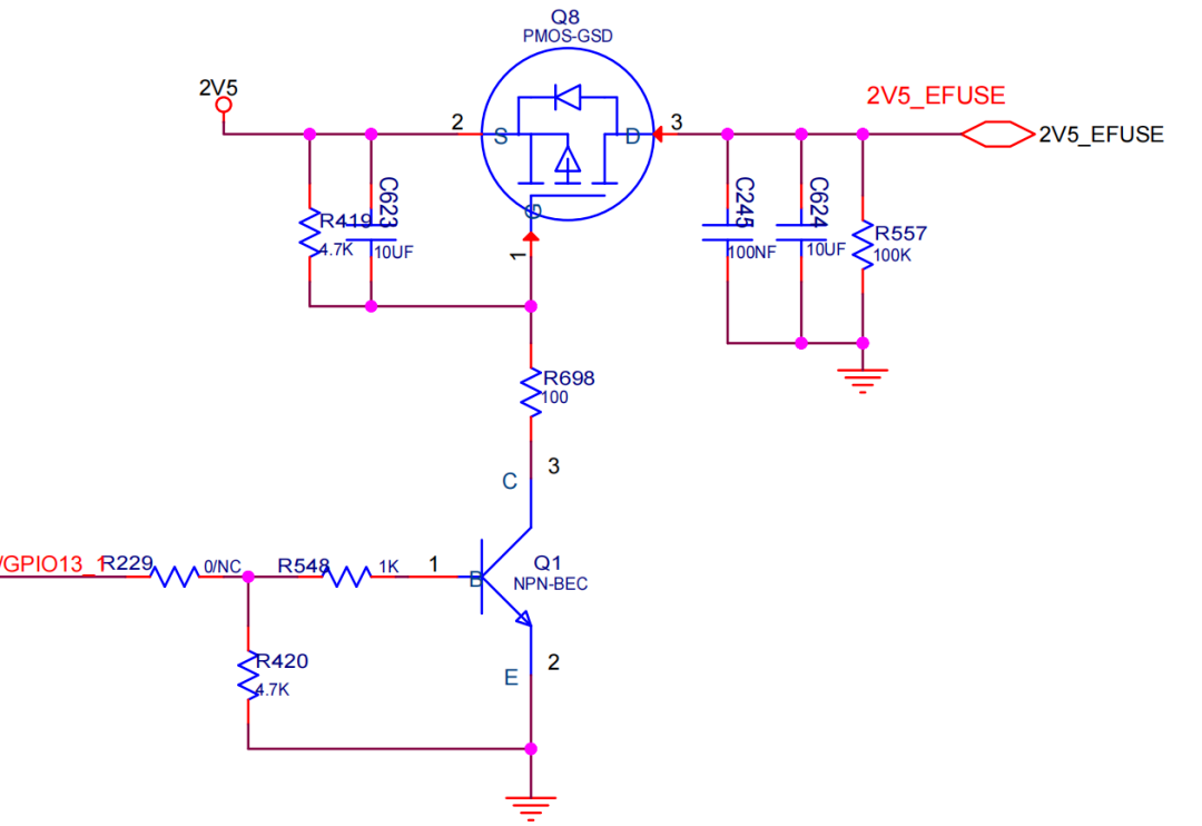 MOS管 三極管 電源開關(guān)電路