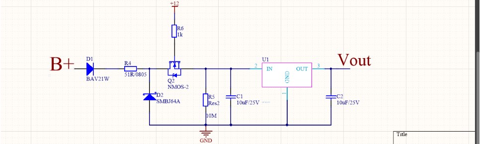 MOS管實現(xiàn)防反接電路 降壓電路