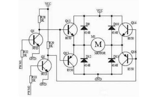 MOS管h橋電機驅(qū)動電路